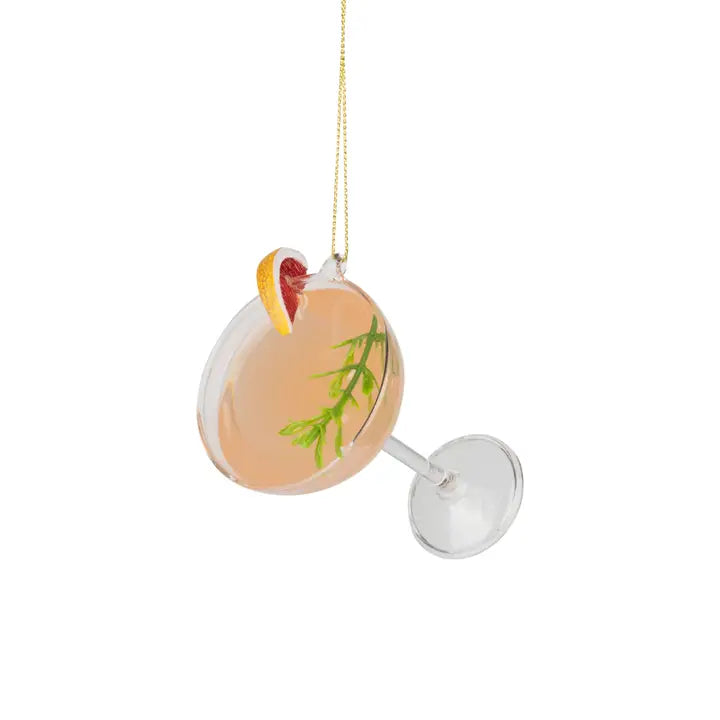 Glass Martini Ornament