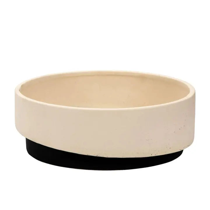 Matte Ceramic Low Planter