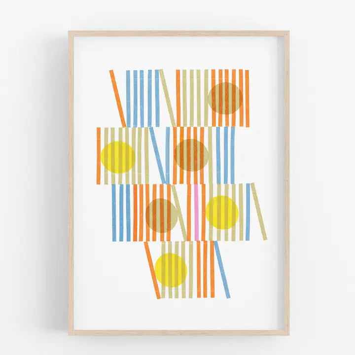 Slice - Modern Risograph Print