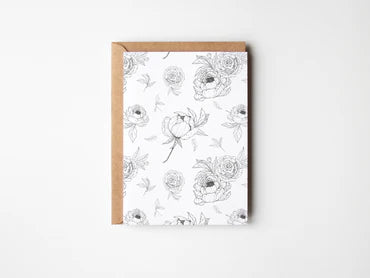 Floral Ink Card by Mod by Mae