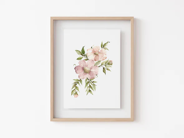 Alberta Wild Rose Art Print by Mod by Mae
