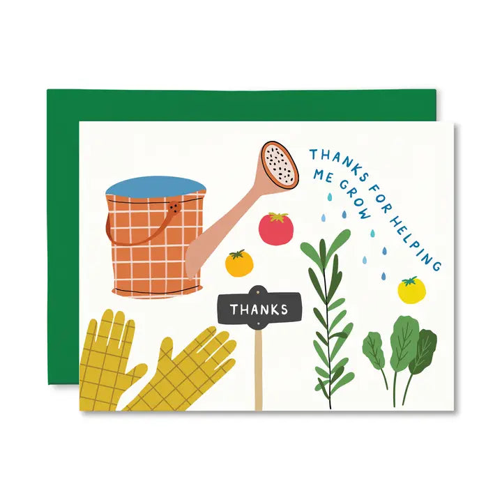 Thanks For Helping Me Grow Card