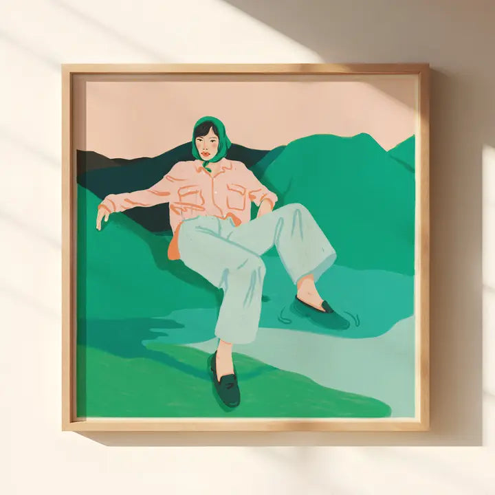 Mountain Woman Art Print by Artbaby & Co.