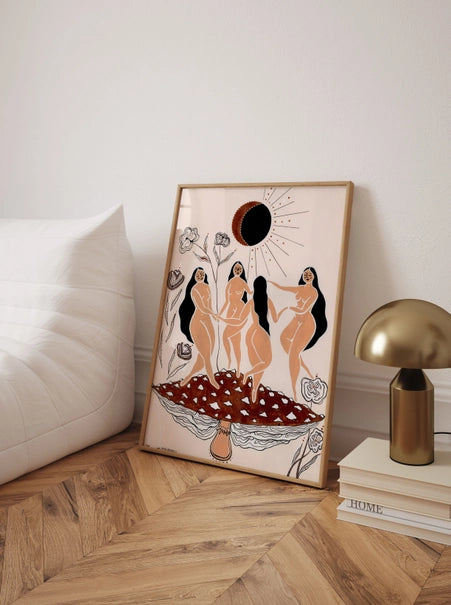 Divine Connection Art Print by Justine Applonia