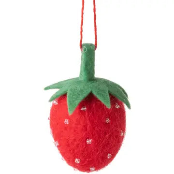 Felt Strawberry Ornament