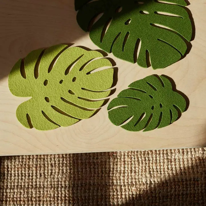 Merino Wool Felt Monstera Leaf