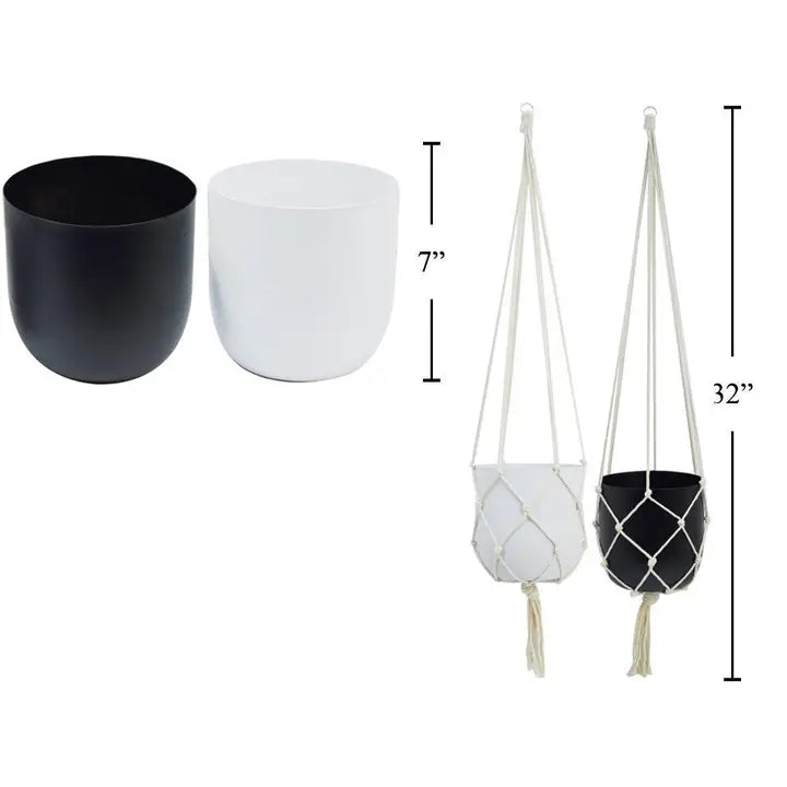Hanging Planter w/ Macrame