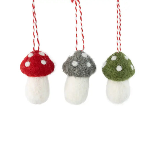 Felt Mushroom Ornament