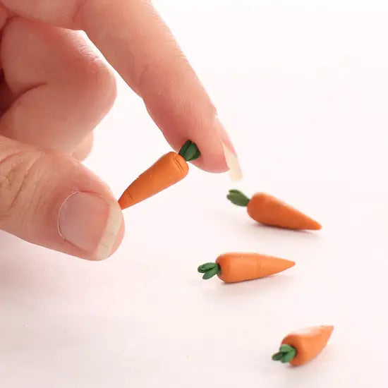 Miniature Clay Dough Carrots (Pack of 4)