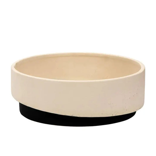 Matte Ceramic Low Planter