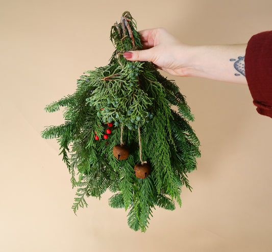 Fresh Greens Door Swag