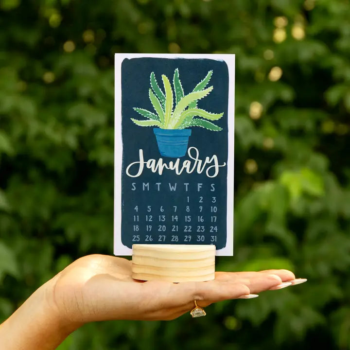 Potted Plants 2026 Desk Calendar