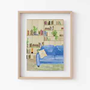 Plant Person Library Art Print by Mod by Mae